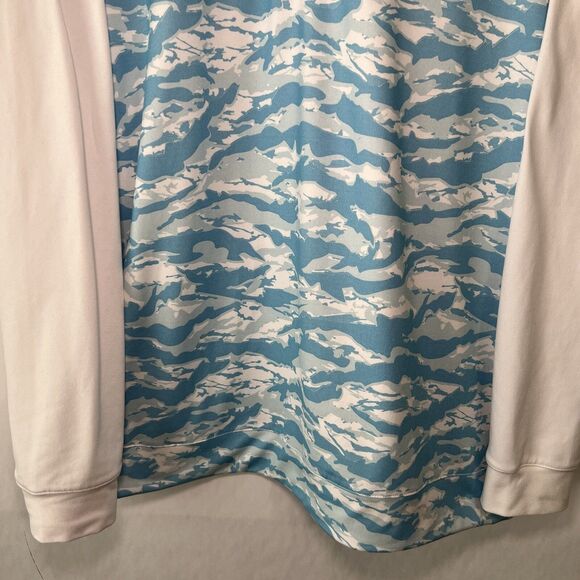 Puma Volition America 1/4 Zip Golf Pullover Mens Size Medium White Blue Camo - Picture 3 of 16